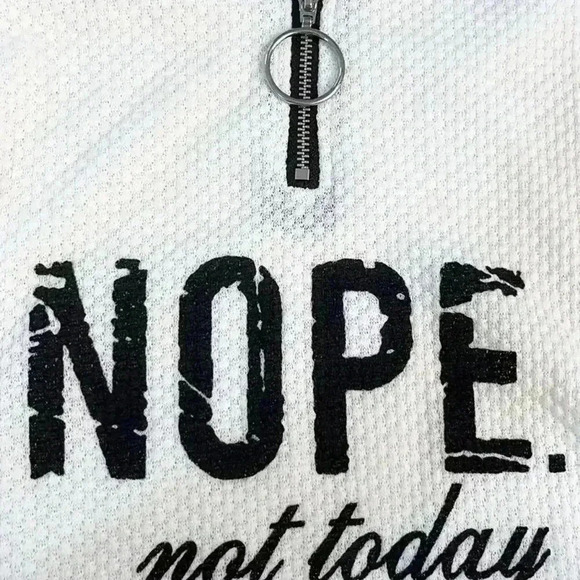 COPY - Letter Print Zip Front Shirt - Picture 4 of 4